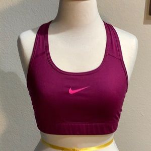 Nike pro dri-fit plum sports bra